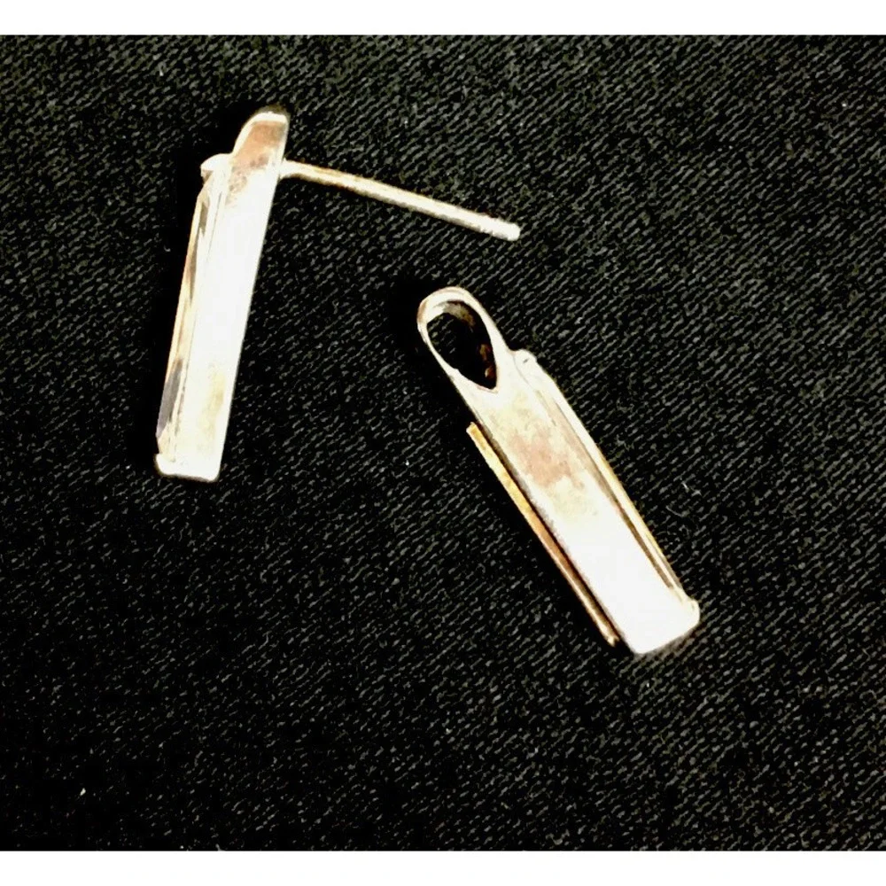 Sterling Silver 925 Crystal Stud Stud Earrings and Necklace Pendant